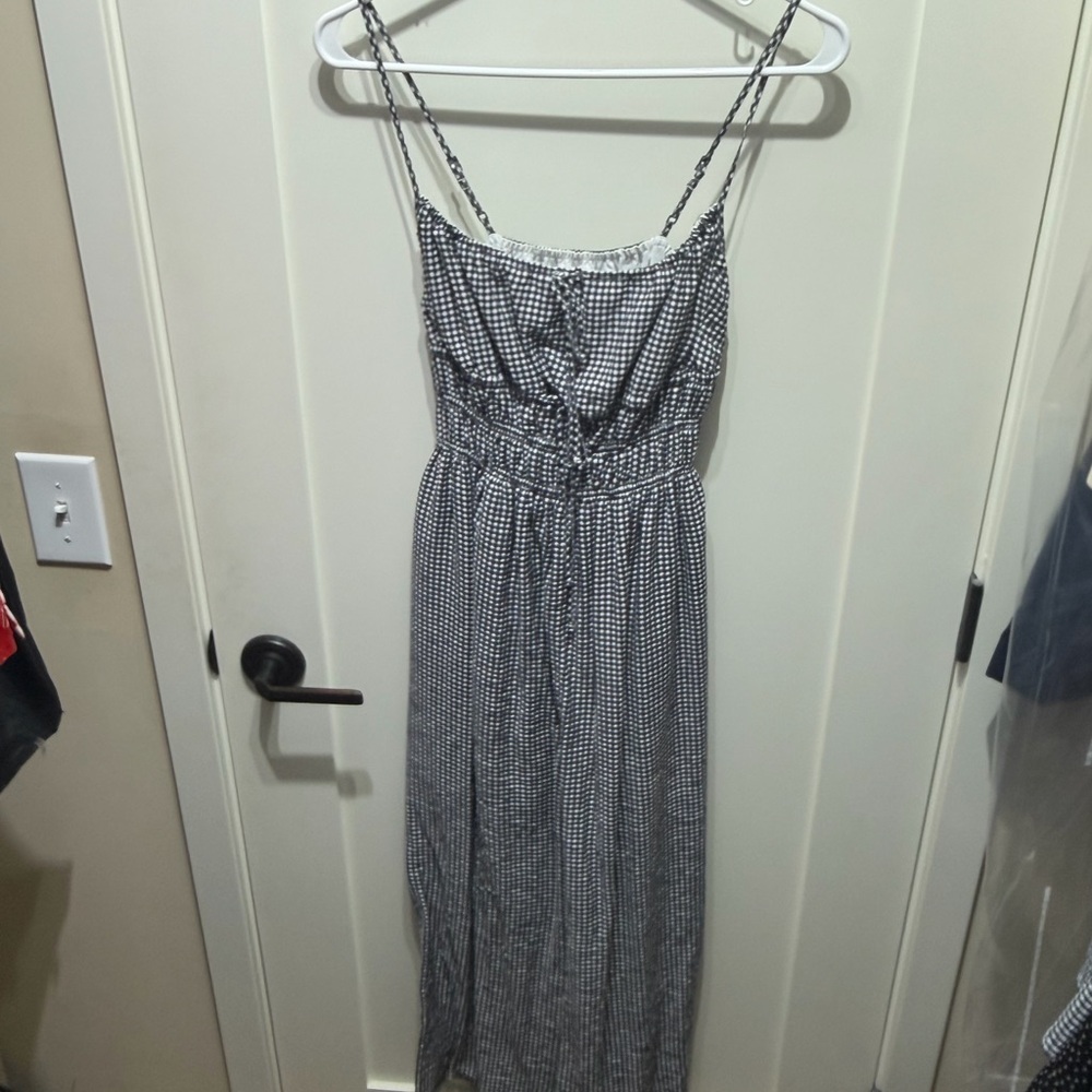 Abercrombie & Fitch Black and White Gingham Maxi Dress